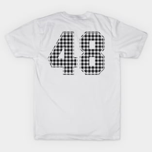 Plaid Number - 48 - Dark T-Shirt